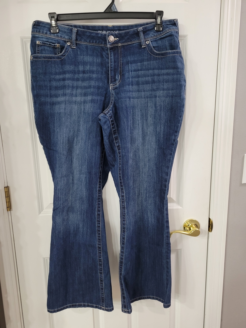 Dark Wash Women's Bootcut Jeans Sz 16W Short